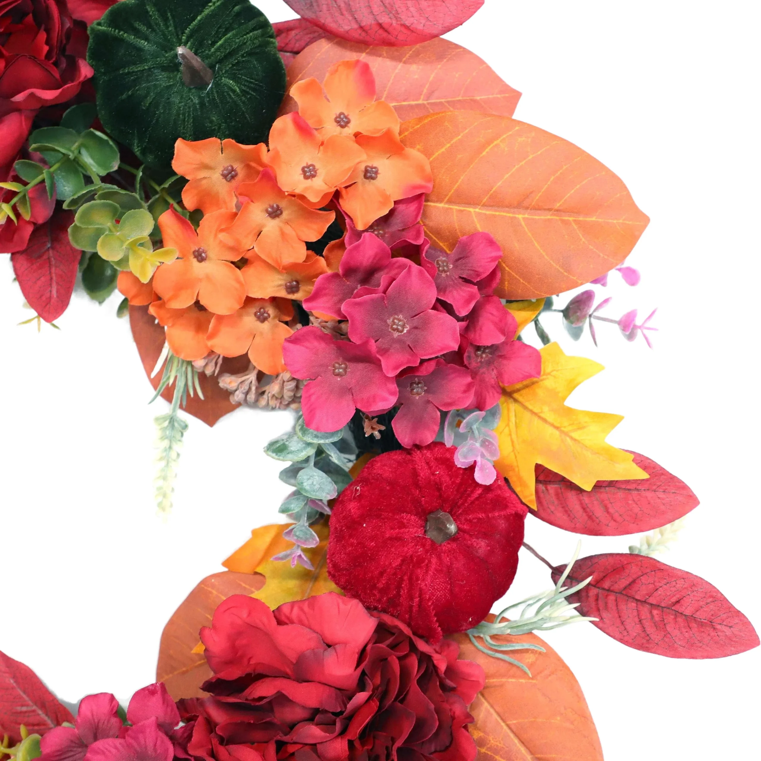 Peonies and Hydrangeas Wreath, Multicolor, 24", Fall by Way To Celebrate - Image 4