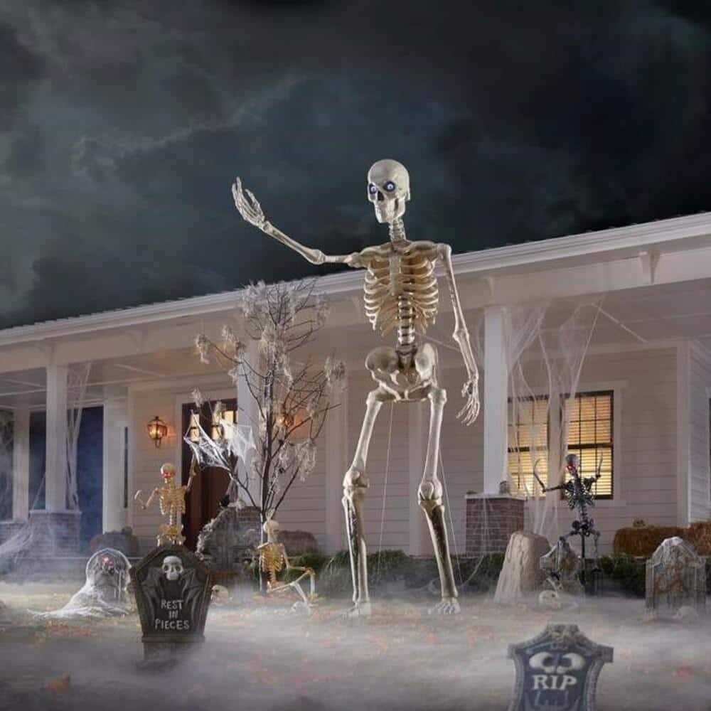 Home Accents Holiday 12 ft Giant-Sized Skeleton With LifeEyes LCD Eyes - Image 5