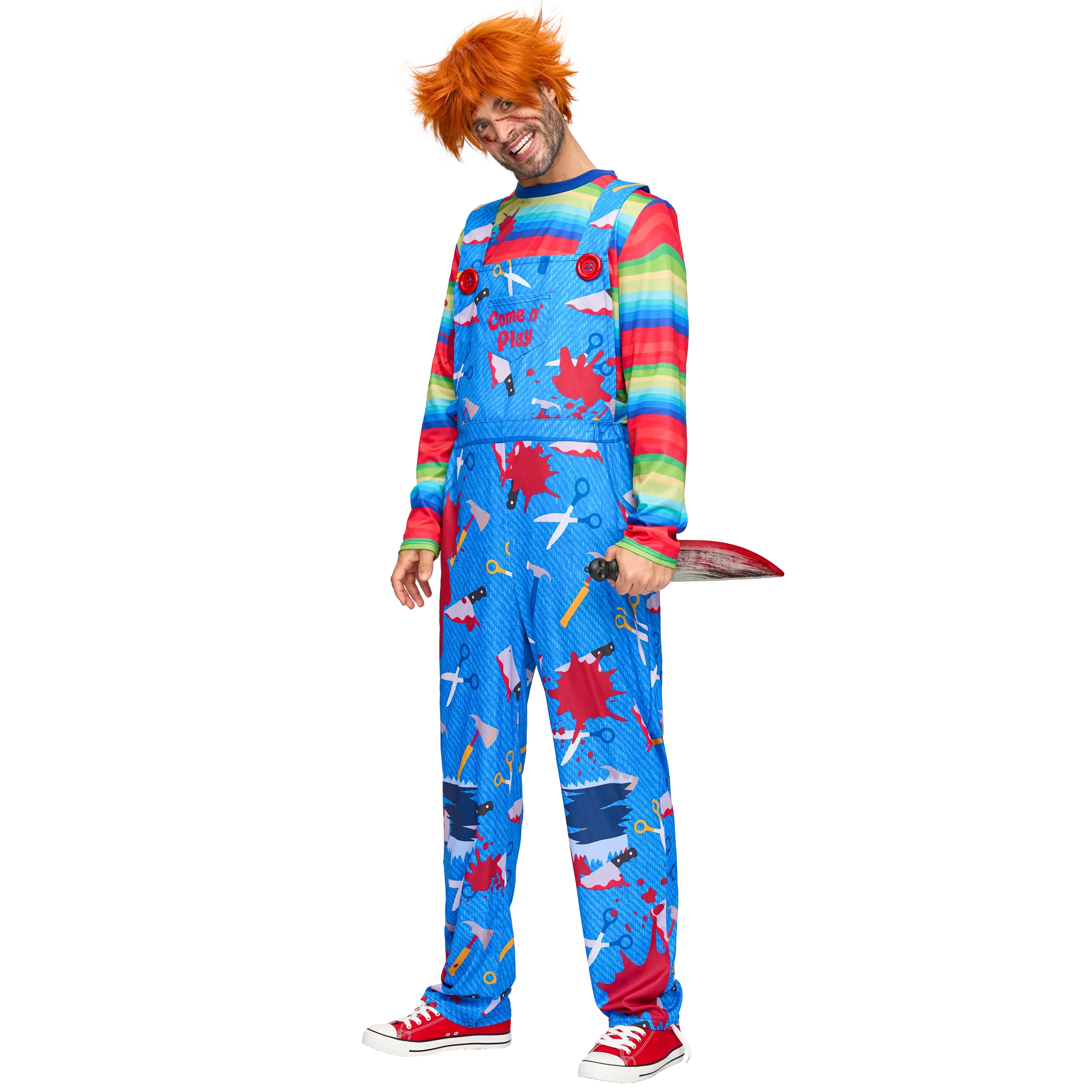 Joyfy Creepy Doll Costume for Women, Family Matching Killer Doll Costume for Halloween Fancy Dress up Cosplay - Image 4