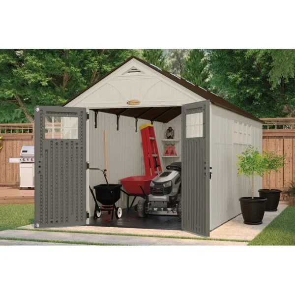 Suncast Tremont Plastic Storage Shed, 8 ft. W x 16 ft. D - BMS8165
