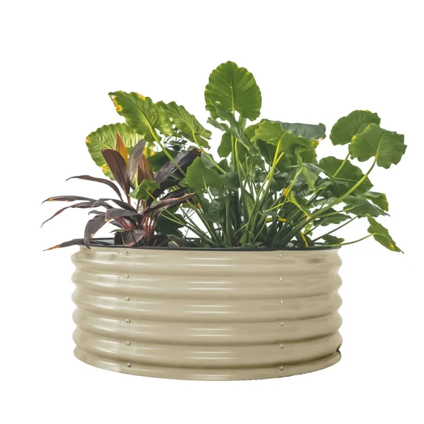 Vego Garden Tall Round Metal Raised Garden Bed - 17 Inch Tall, 42 Round